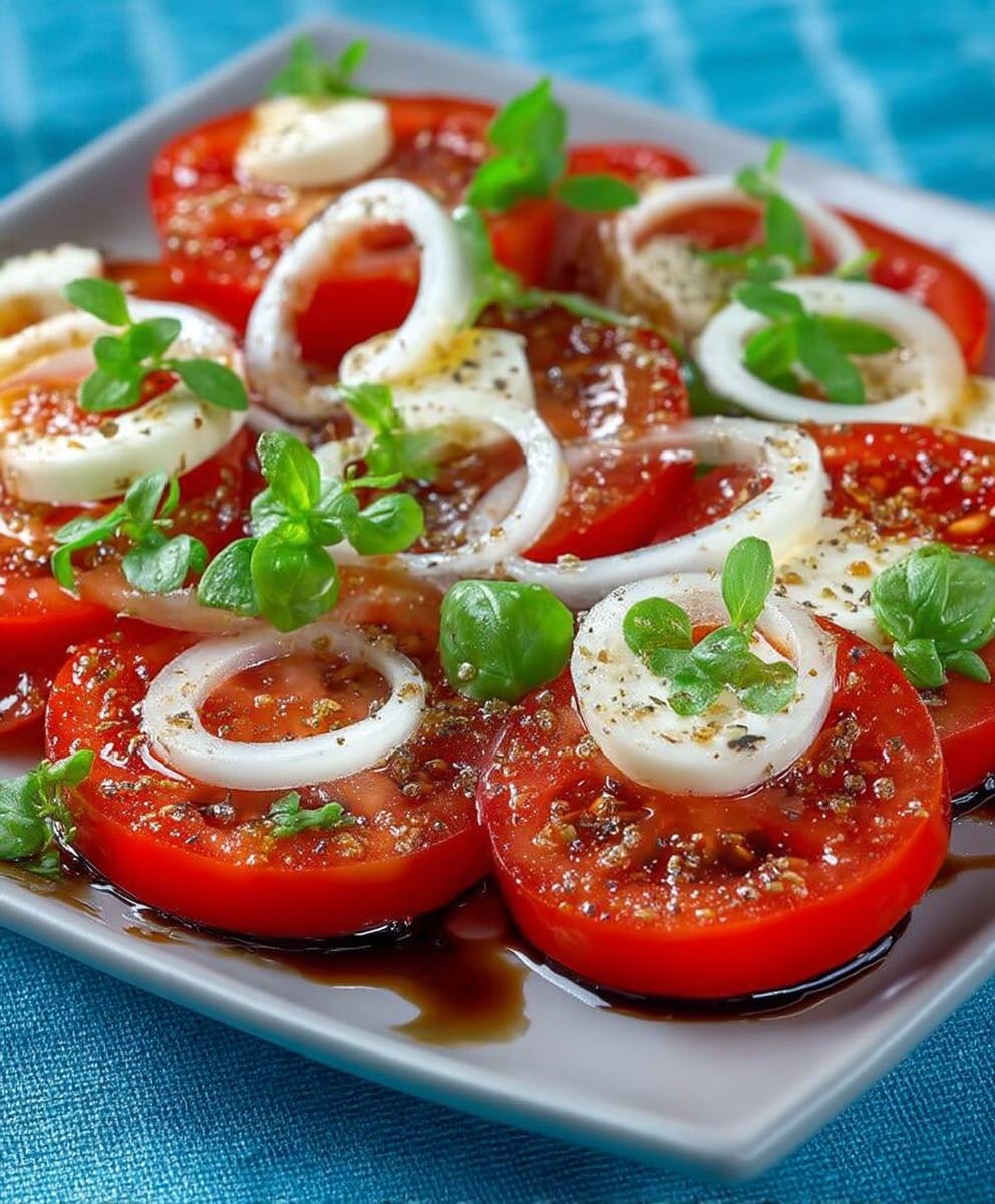 Tomatensalat mit Balsamico Dressing