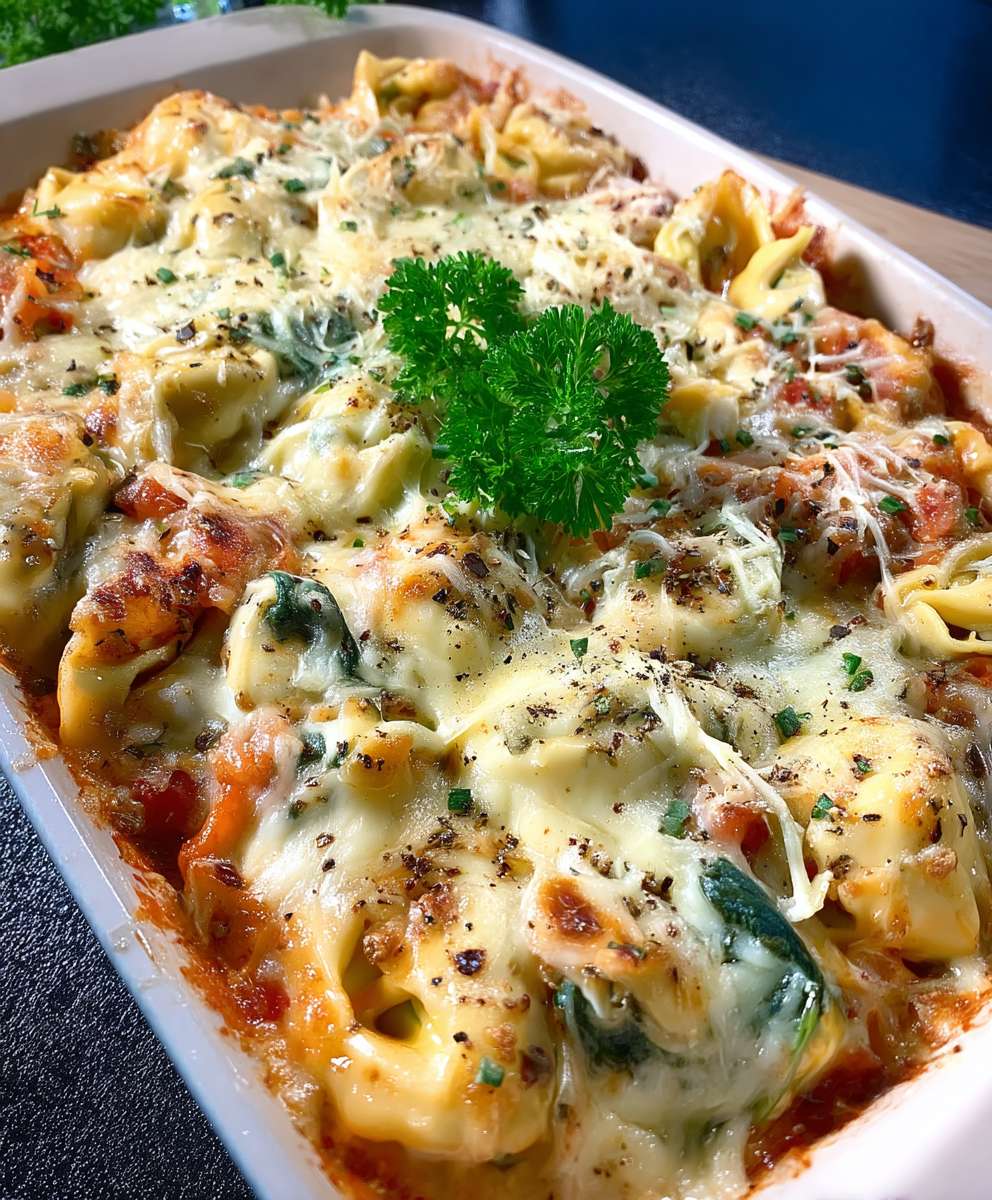 Tortellini Auflauf mit Spinat