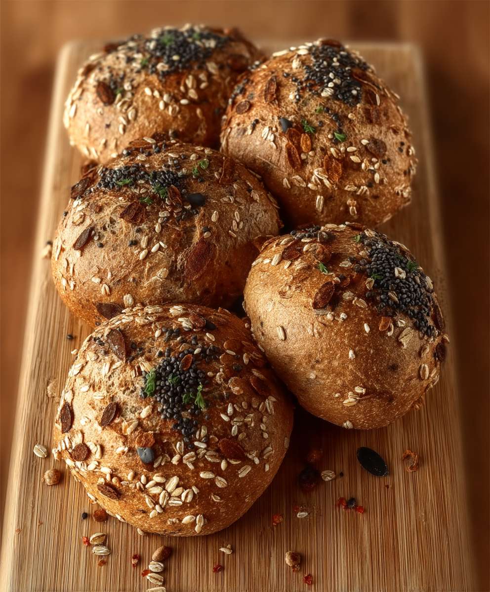 Körnerbrötchen backen