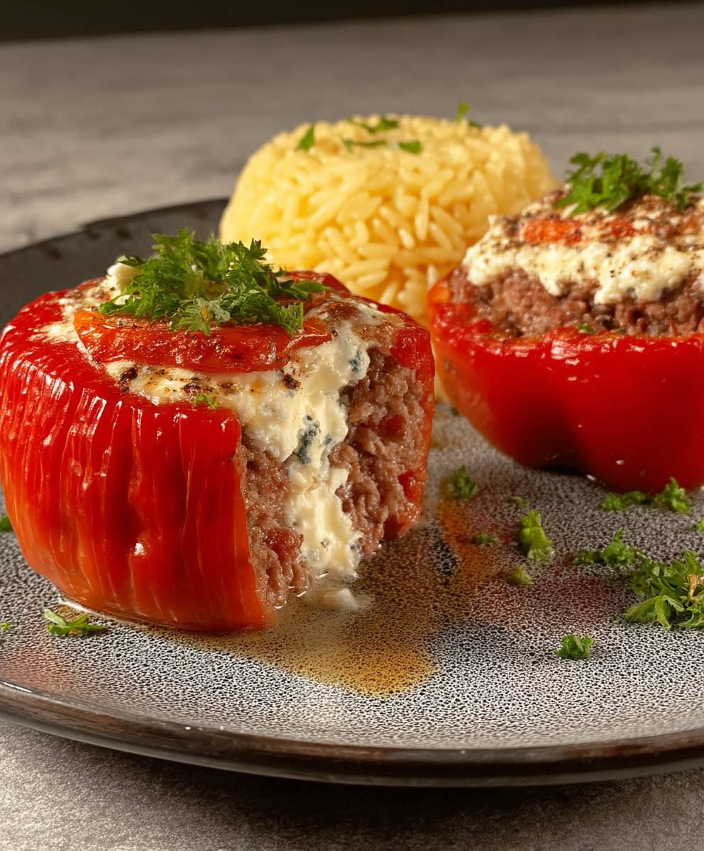 Gefüllte Paprika Hackfleisch Feta