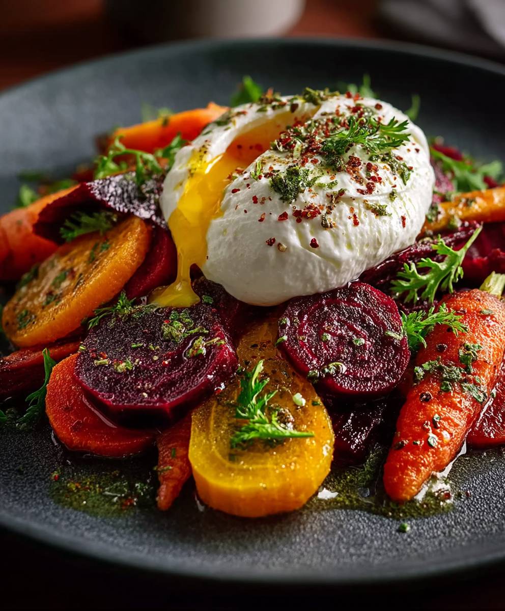 Rote Bete Karotten Salat Burrata