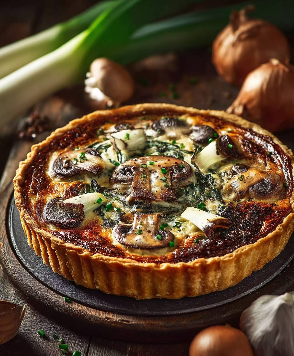 Pilz Quiche Lauch