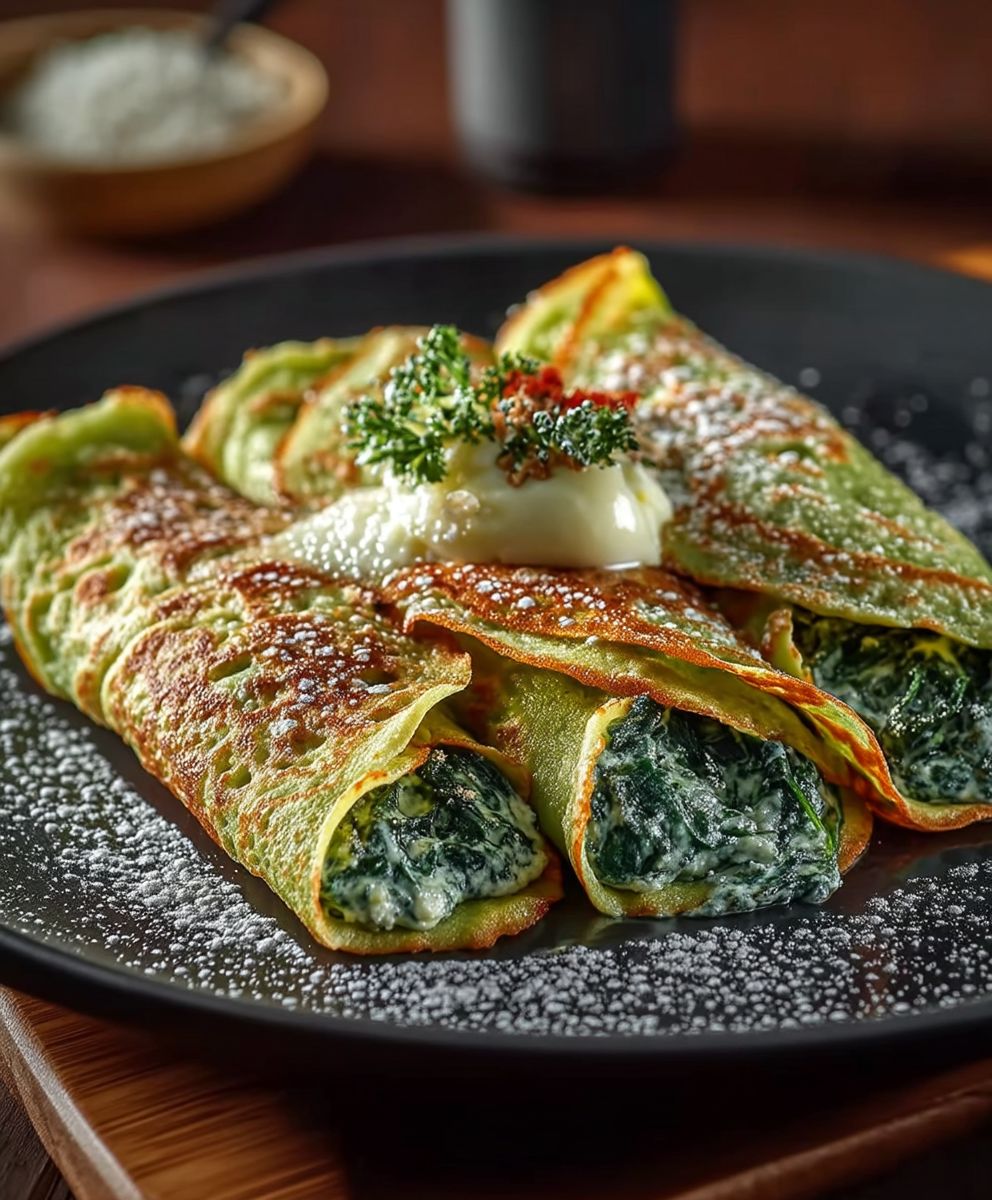 Ricotta Spinat Crêpes
