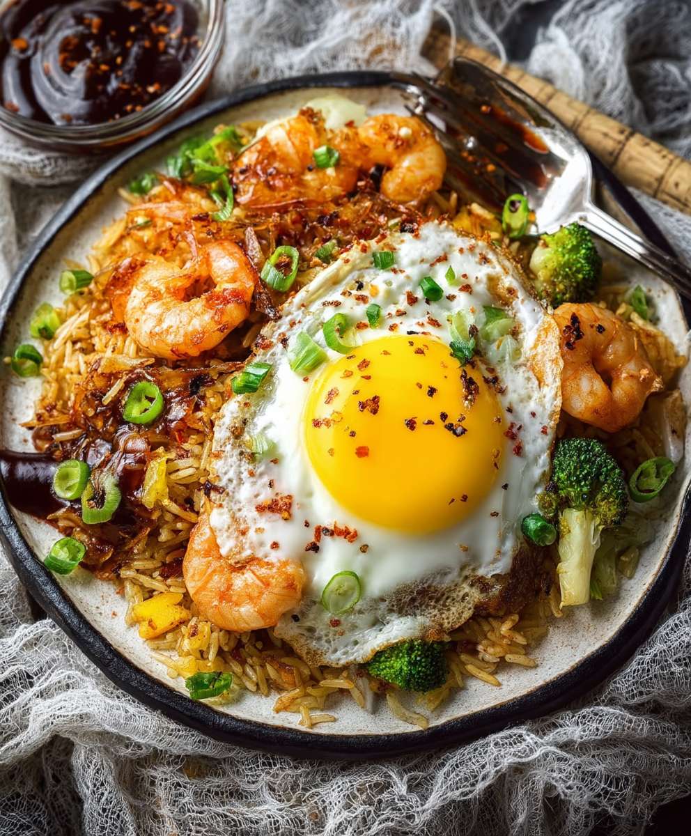 Nasi Goreng Garnelen Spiegelei