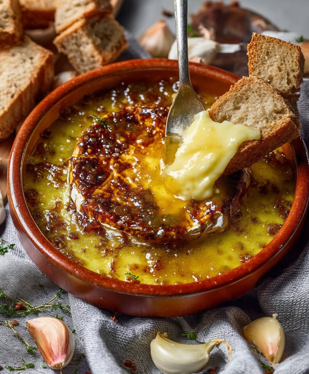 Ofen Camembert Knoblauch Honig