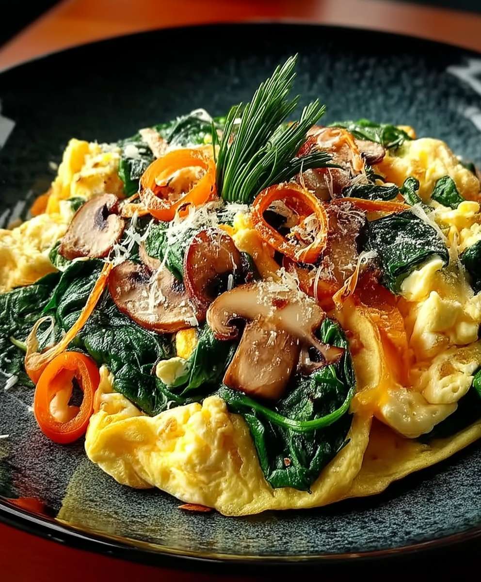 Spinat Ei Frühstück Wrap