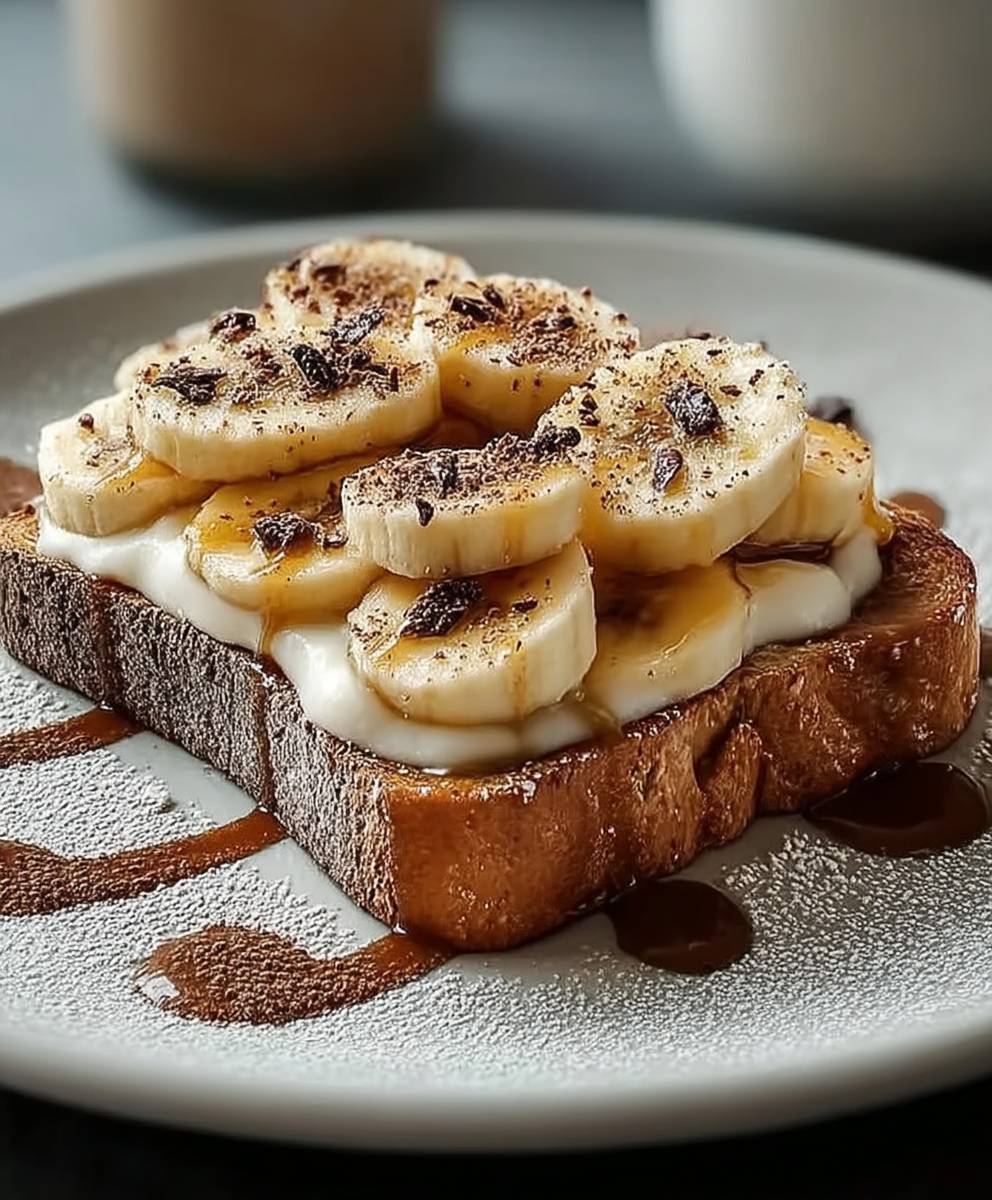 Mandelbutter Bananen Toast