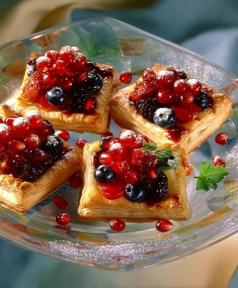 Blätterteig Fruchtschnitten backen