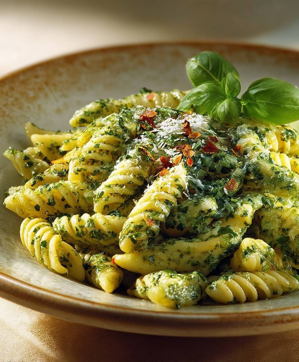 Nudeln mit Kräutersauce
