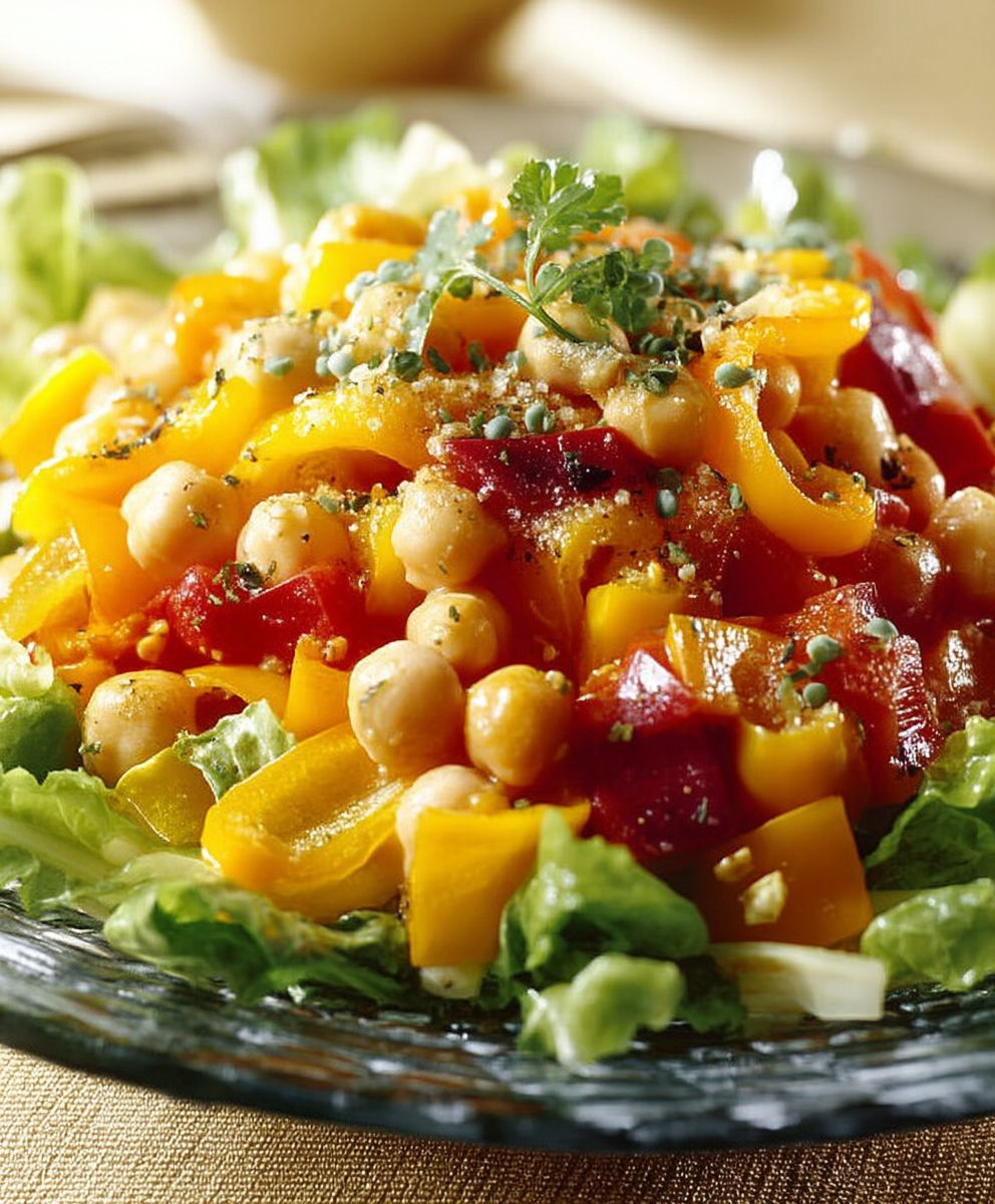Kichererbsen Salat Paprika