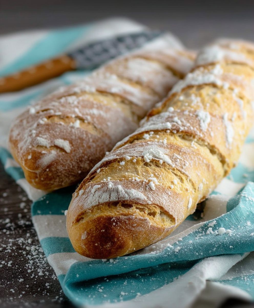 Einfaches Baguette backen