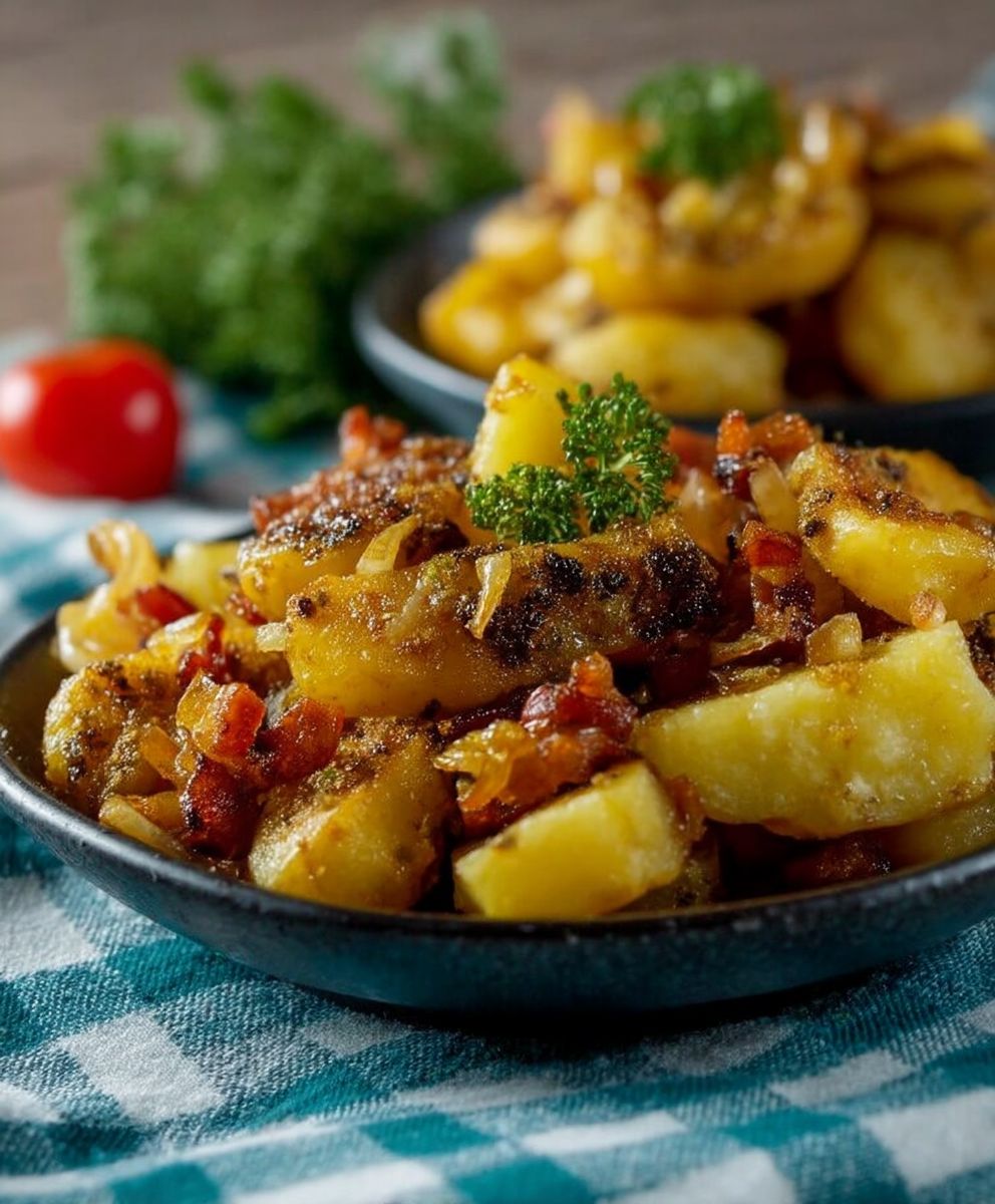 Bratkartoffeln mit Speck und Zwiebeln