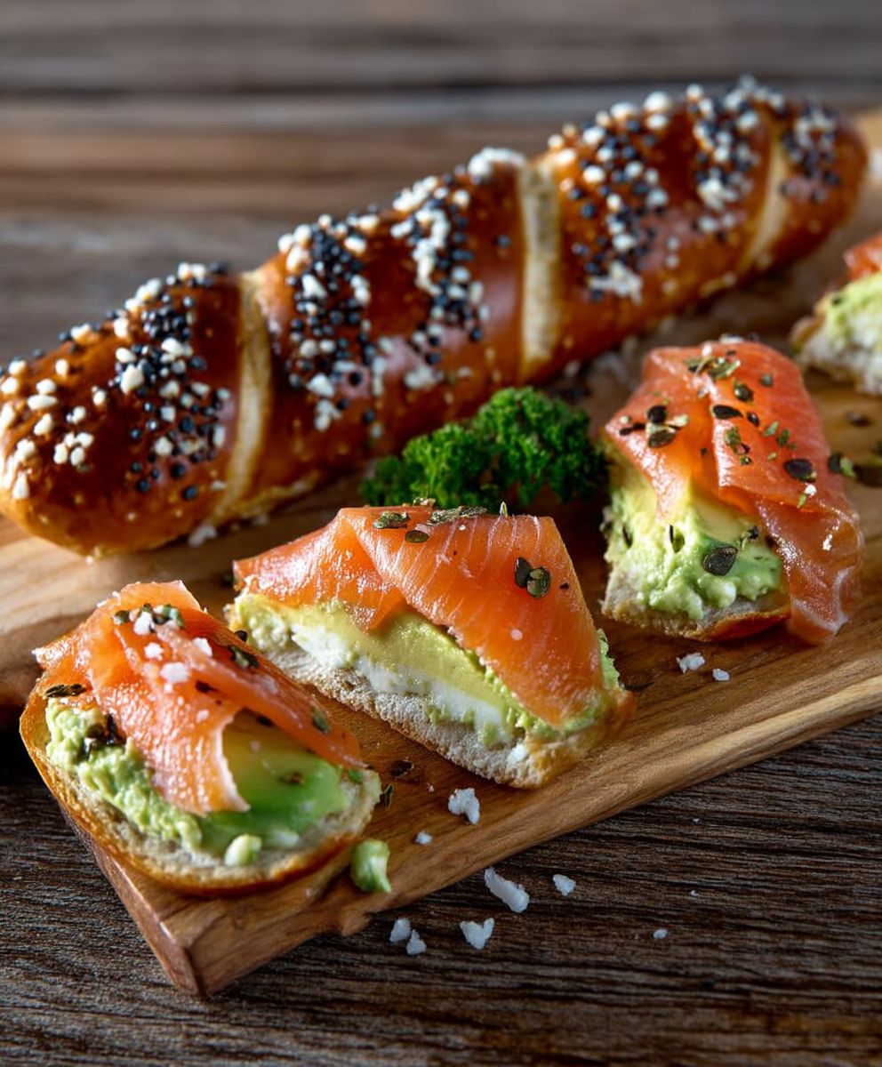 Lachs Avocado Laugenstange