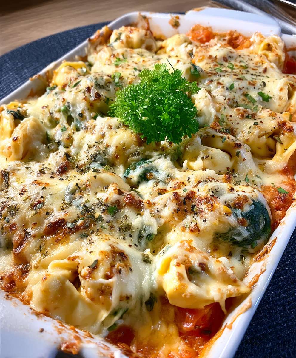 Tortellini Auflauf mit Spinat