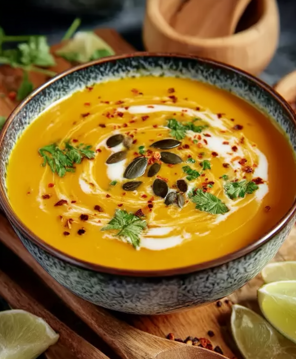 Kürbissuppe Kokosmilch Kartoffeln