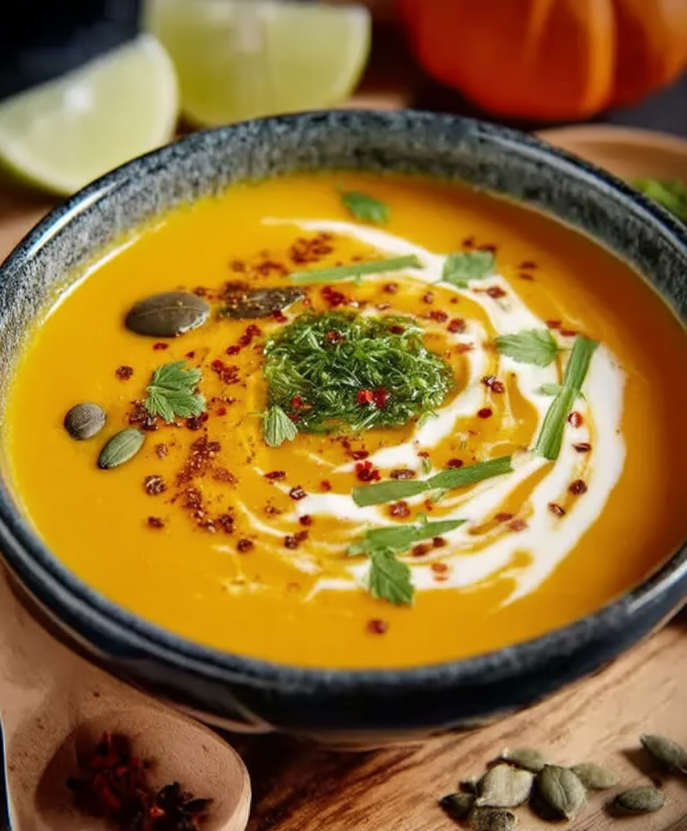 Kürbissuppe Kokosmilch Kartoffeln