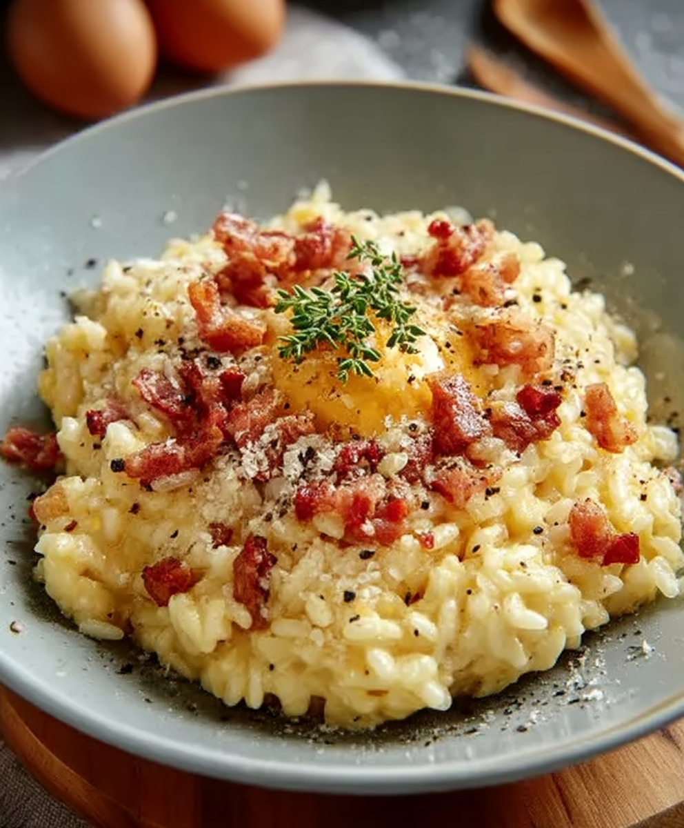 Risotto Carbonara zubereiten
